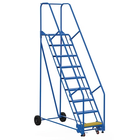 Vestil 120 H Steel Warehouse Ladder, 58 deg. Perf, 9 Step, 14", 9 Steps LAD-9-14-P